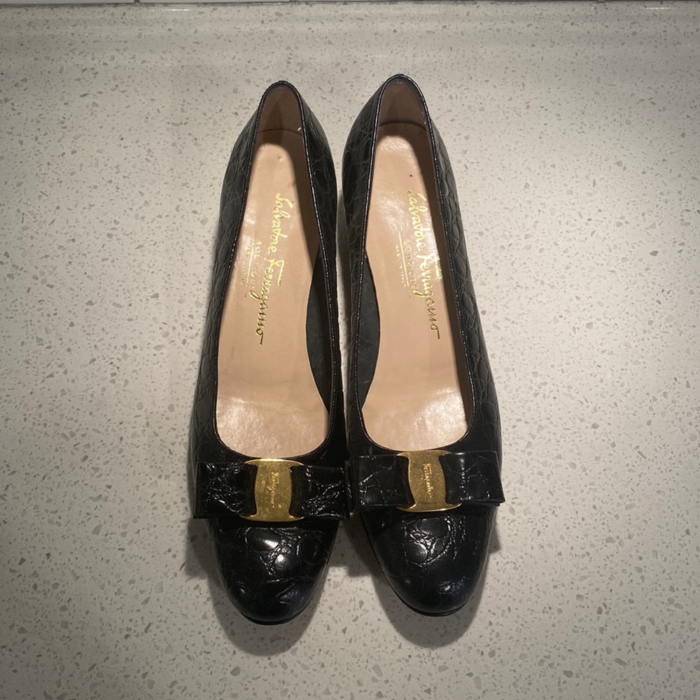 Salvatore Ferragamo Black Python